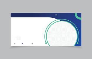 website banner design template with image replacement vector