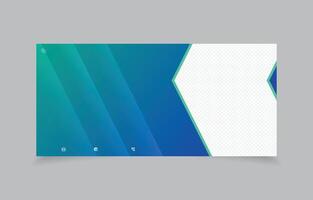 website banner design template with image space abstract background vector