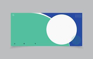 website banner design template with image space vector