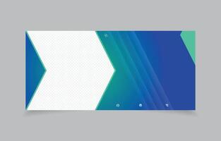 website banner design template with image space social media website vector