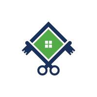 two crossed keys vector
