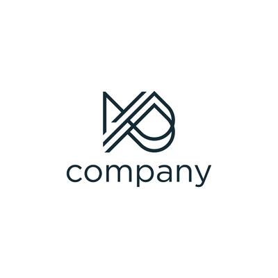 minimalist logo design MP