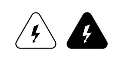 Electricity icon set. lightning Symbol. electric voltage sign. for mobile concept and web design. illustration on white background vector