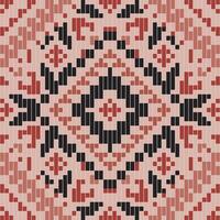 Fabric Pattern Abstract Seamless Geometric Patternfolk Embroidery, Aztec Geometric Ornament Print. Design for Carpet, Wallpaper, Clothing, Wrapping, Fabric vector