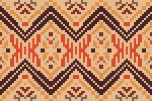 Aztec Ikat Print Patternfolk Embroidery, Aztec Geometric Ornament Print. Design for Carpet, Wallpaper, Clothing, Wrapping, Fabric vector