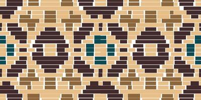 Traditional Ikat Pattern Meaningfolk Embroidery, Aztec Geometric Ornament Print. Design for Carpet, Wallpaper, Clothing, Wrapping, Fabric vector