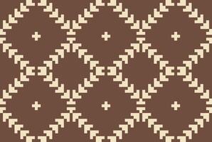 Fabric Texture Ikat Pattern Curtainsfolk Embroidery, Aztec Geometric Ornament Print. Design for Carpet, Wallpaper, Clothing, Wrapping, Fabric vector