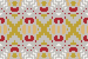 Repeating Pattern Abstract Colorful Geometric Pattern Backgroundfolk Embroidery, Aztec Geometric Ornament Print. Design for Carpet, Wallpaper, Clothing, Wrapping, Fabric vector