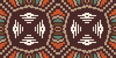 Square Arabic Geometrical Pattern and Designfolk Embroidery, Aztec Geometric Ornament Print. Design for Carpet, Wallpaper, Clothing, Wrapping, Fabric vector