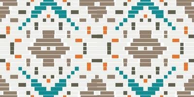 Turkish Colorful Abstract Geometric Patternfolk Embroidery, Aztec Geometric Ornament Print. Design for Carpet, Wallpaper, Clothing, Wrapping, Fabric vector