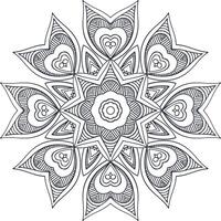 Abstract Art Flower Ornament Art Circular Pattern in the Form of a Mandala Decorative Ornament in Ethnic Oriental Style. vector