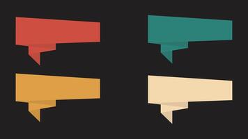 Text Box simple set with different colors, text bubbles with different colors vector