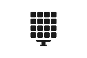 black isolated solar panel icon vector