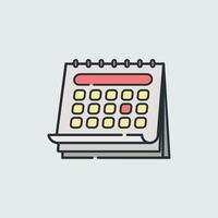 Calendar Icon with Date Highlighted vector