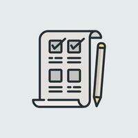 Checklist with Pencil Icon vector