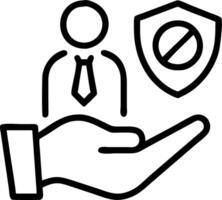 Zero trust security concept businessman holds intangible icon ensures network defense advanced data protection fosters brand stability mitigates cyber threats concept as Executive Clean vector