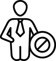 Zero trust security concept businessman holds intangible icon ensures network defense advanced data protection fosters brand stability mitigates cyber threats concept as Executive Clean Set 2 vector