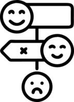 Wooden label features happy neutral sad face icons illustrating experience surveys and product reviews for customer satisfaction ratings concept as Wooden label features happy neu Clean vector