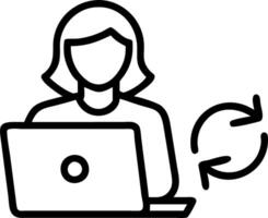 women using laptop for working technology and business Net zero and carbon neutral concept Renewable energy based green businesses can limit climate change and global warming Red Clean vector