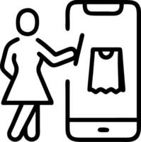 Woman online shopping for fashion on smartphone at home symbolizes convenience and accessibility in e commerce concept as Highlights the simplicity and ease of online retail empha Clean vector