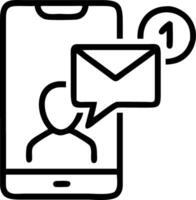 Woman hands using smartphone new email alert sign icon pop up online communication concept concept as Woman using smartphone receives new email alert icon pop up highlighting onlin Clean vector