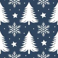 Winter whites seamless pattern with snowflakes frosted trees and soft snow for a serene peaceful winter design concept as Serene winter whites pattern with snowflakes frosted trees Clean Set 2 vector