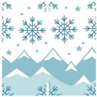 Winter whites seamless pattern with snowflakes frosted trees and soft snow for a serene peaceful winter design concept as Serene winter whites pattern with snowflakes frosted trees Clean Set 4 vector