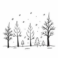 Winter trees seamless pattern with towering oak trees and light snow for a majestic winter woodland design concept as Majestic winter trees pattern with towering oak trees and ligh Clean vector