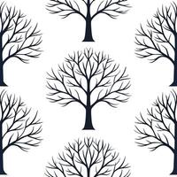 Winter trees seamless pattern with twisted branches and heavy snow for a dramatic cold weather effect concept as Dramatic winter trees pattern with twisted branches and heavy snow Clean Set 2 vector