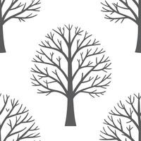 Winter trees seamless pattern with snow covered branches and icy textures for a peaceful cold season design concept as Serene winter trees pattern with snow covered branches and fr Clean Set 6 vector