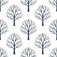 Winter trees seamless pattern with snow covered branches and icy textures for a peaceful cold season design concept as Serene winter trees pattern with snow covered branches and fr Clean vector
