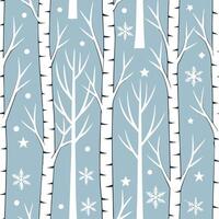 Winter trees seamless pattern with frosted pine trees and light snowfall for a subtle cool seasonal design concept as Cool winter trees pattern with frosted pine trees and light sn Clean Set 4 vector