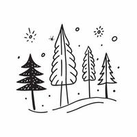 Winter trees seamless pattern with evergreen trees snowy branches and icy textures for a festive winter design concept as Festive winter trees pattern with evergreen trees snowy br Clean vector