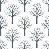 Winter snow seamless pattern with snow covered trees frosty branches and sparkling snowflakes for a magical winter look concept as Magical winter snow pattern with snow covered tre Clean Set 2 vector