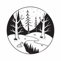 Winter snow seamless pattern with snow covered trees frosty branches and sparkling snowflakes for a magical winter look concept as Magical winter snow pattern with snow covered tre Clean vector