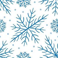 Winter snow seamless pattern with falling snowflakes icy branches and cold textures for a pure frozen effect concept as Pure winter snow pattern with falling snowflakes and icy bra Clean Set 2 vector