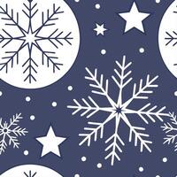 Winter nights seamless pattern with moonlit snow starry skies and icy textures for a cool magical winter night design concept as Cool winter night pattern with moonlit snow starry Clean Set 4 vector