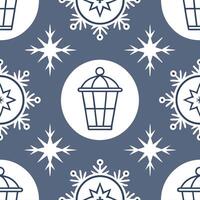 Winter nights seamless pattern with frosty trees soft snowflakes and quiet night skies for a calm reflective atmosphere concept as Calm winter night pattern with frosty trees soft Clean Set 6 vector