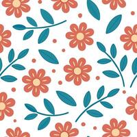 Whimsical summer flowers seamless pattern with playful shapes and bright colors for fun imaginative summer designs concept as Playful summer flower pattern with whimsical shapes an Clean Set 2 vector