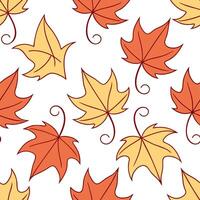 Whimsical autumn leaves seamless pattern with swirling leaf shapes and soft gradients for a dreamy fall effect concept as Dreamy autumn leaves pattern with swirling shapes and soft Clean Set 2 vector