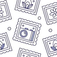 Whimsical frame seamless tile pattern with playful designs and charming elements concept as Playful whimsical frames form seamless tile patterns with charming elements adding fun a Clean vector