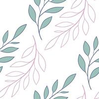 Watercolor spring nature seamless pattern with soft washes of color and leaf silhouettes for natural elegance concept as Watercolor inspired spring nature pattern with soft washes Clean Set 2 vector