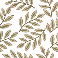 Vintage spring leaves seamless pattern with earthy tones and soft textures for a natural organic design concept as Organic spring leaves pattern with earthy tones and soft textures Clean Set 2 vector