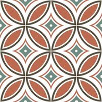 Vintage tile seamless pattern featuring geometric shapes and bold colors inspired by 80s retro design concept as Retro inspired geometric tile pattern with bold colors perfect for Clean Set 2 vector
