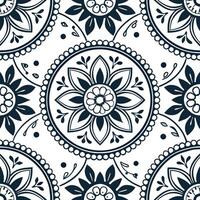 Vintage medallion seamless tile pattern ornate details isolated white background perfect for classic home decor concept as Creating seamless tile pattern featuring vintage medallio Clean Set 14 vector