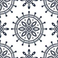 Vintage medallion seamless tile pattern ornate details isolated white background perfect for classic home decor concept as Creating seamless tile pattern featuring vintage medallio Clean Set 3 vector