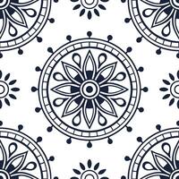 Vintage medallion seamless tile pattern ornate details isolated white background perfect for classic home decor concept as Creating seamless tile pattern featuring vintage medallio Clean Set 9 vector