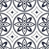 Vintage medallion seamless tile pattern ornate details isolated white background perfect for classic home decor concept as Creating seamless tile pattern featuring vintage medallio Clean Set 5 vector