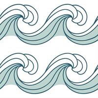 Vintage abstract waves seamless pattern with fluid lines and muted colors for serene designs concept as Serene vintage abstract waves pattern featuring fluid lines and muted colors Clean Set 2 vector