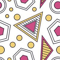 Vibrant retro polygon seamless tiles complementary bright colors on white background ideal for lively designs concept as Designing vibrant seamless tile with retro polygons in comp Clean vector
